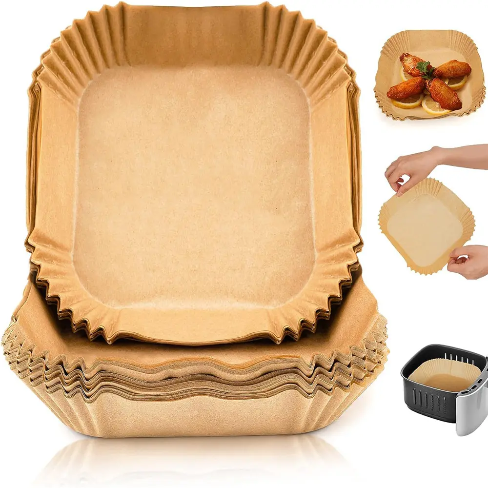 Square Air Fryer Baking Paper for Air Fryer and Roasting
