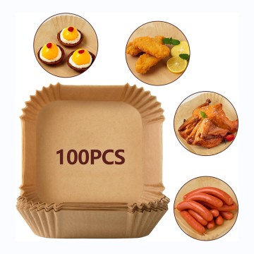 OEM Non-Stick Square Air Fryer Disposable Paper Liners For Microwave
