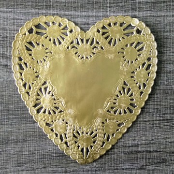 Gold foil paper doily