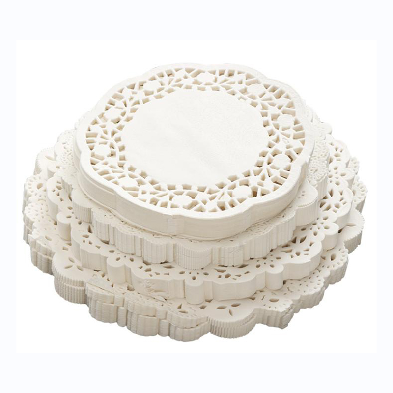 OEM圓形蕾絲紙餐墊