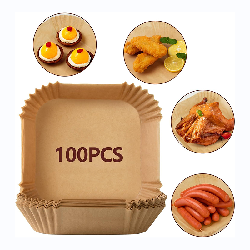 OEM Non-Stick Square Air Fryer Disposable Paper Liners For Microwave
